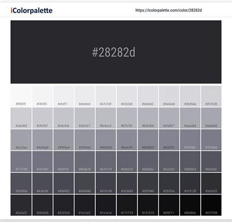 Hex Color Code #28282d | Pantone 19-4007 Tcx Anthracite color ...