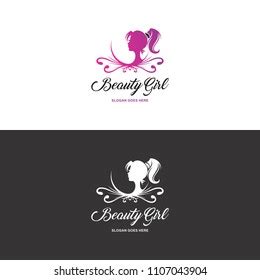 Beauty Girl Logo Vector Stock Vector (Royalty Free) 1107043904 ...