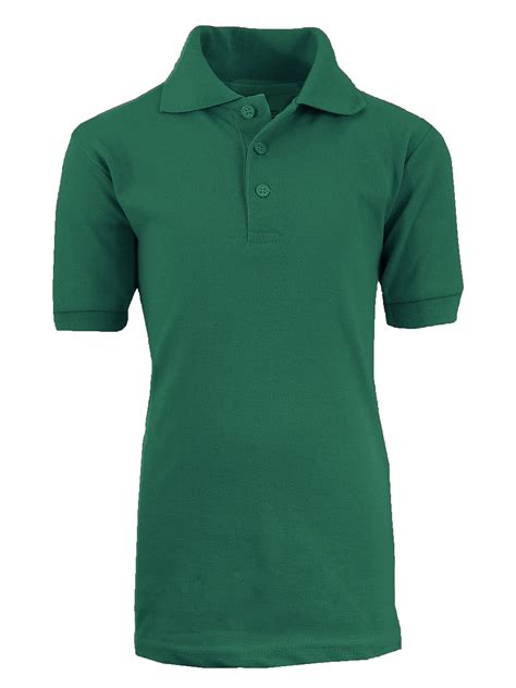 Boy's Short Sleeve School Uniform Pique Polo Shirts (Big Boys) - Walmart.com