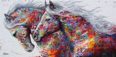 Forgotten horses - 30 X 60 po./in. - GALERIE LE LUXART GALLERY - VENDU/SOLD | Pinturas de ...