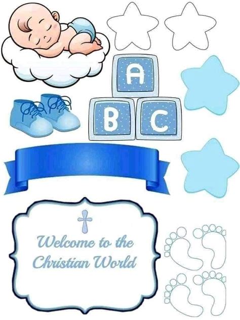 #CHRISTENING PRINTABLE TOPPER... - Free Cake Topper/Printable