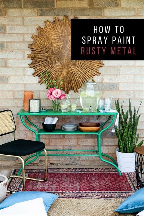 How to Spray Paint Metal | Diy outdoor table, Metallic spray paint ...