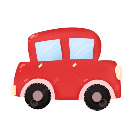 Red Toy Car Clipart Transparent Background, Bright Red Toy Car, Toy Car, Red, Six One PNG Image ...