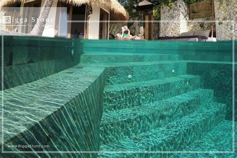 bali green stone pool | Bali Stone Tile, Green Sukabumi Stone, Bali Pool Tiles, Lava Stone Indonesia