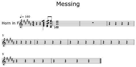 Messing - Sheet music for Horn in F