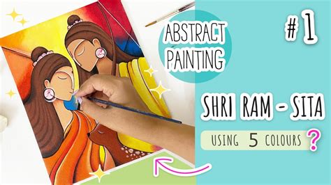 Shri Ram - Sita Abstract Painting | Canvas Painting for Beginners ...