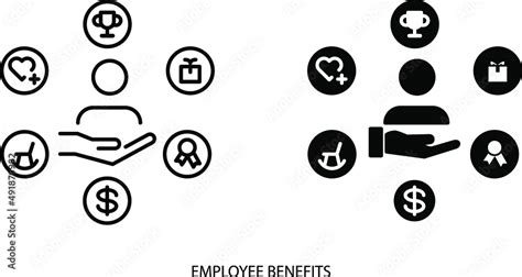 Employee benefits icons Stock Vector | Adobe Stock