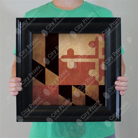 Maryland Flag Art - City Prints