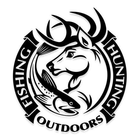 Hunting Fishing Outdoors Decal | Hunting fishing, Stickers, Hunting