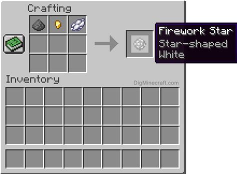 How to make a White Star-Shaped Firework Star in Minecraft