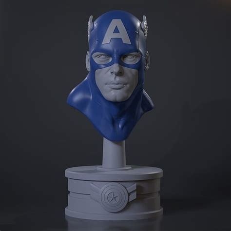 CAPTAIN AMERICA 3D model 3D printable | CGTrader