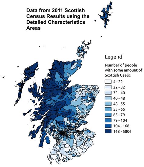 Map of people with some amount of Scottish Gaelic 2011 Census - a photo ...