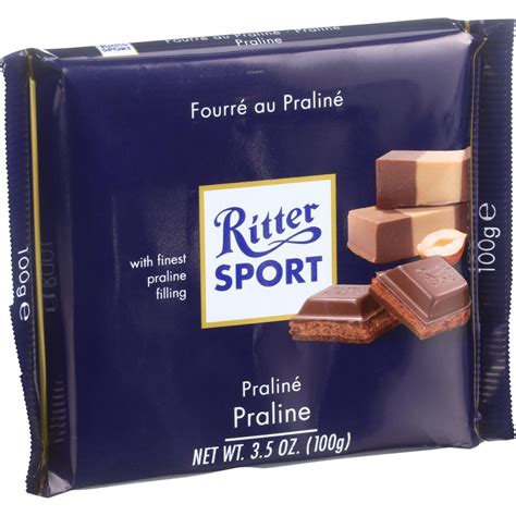 Ritter Sport Chocolate Bar - Milk Chocolate - Praline Filling - 3.5 oz Bars - Case of 13 ...