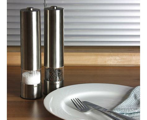 Salter Stainless Steel Electric Salt & Pepper Mills | Catch.co.nz