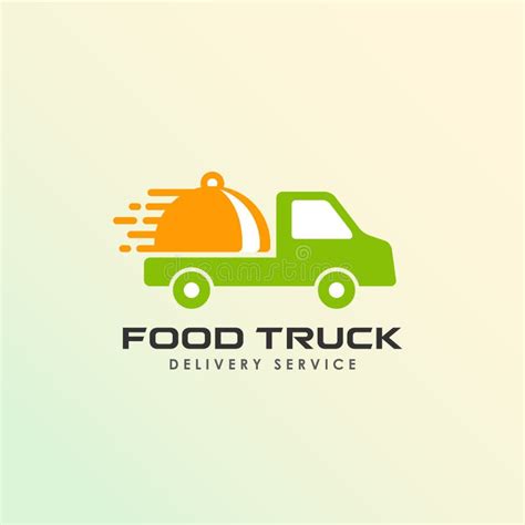 Food Truck Logo Design Template. Food Delivery Logo Design Stock Vector - Illustration of sign ...