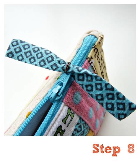 Mini-tutorial: Fabric zipper pull | Zipper pulls, Zipper bags, Fabric