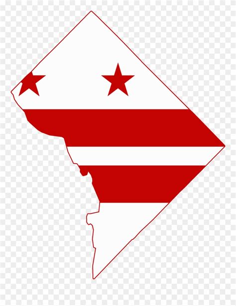 Washington Dc Flag Map Clipart (#1101997) - PinClipart