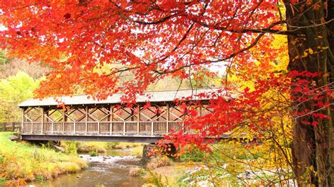 Covered Bridge Autumn Wallpapers - Top Free Covered Bridge Autumn Backgrounds - WallpaperAccess