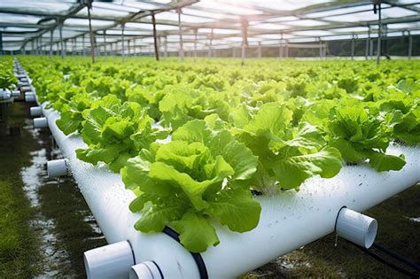 Premium AI Image | Hydroponic lettuce growing