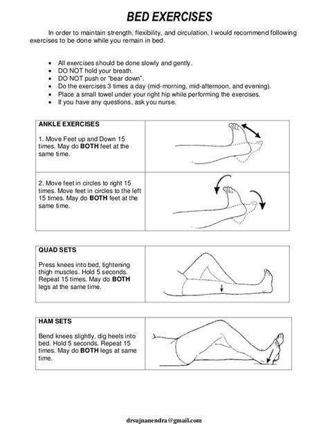 Printable Bed Exercises For Elderly