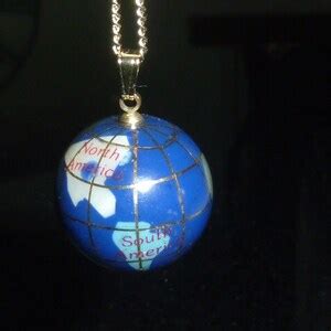 Vintage World Globe Pendant Lapis Lazuli Mother of Pearl Jade - Etsy