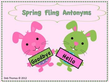 Spring Fling Antonyms by Fabulously First by Deb Thomas | TPT