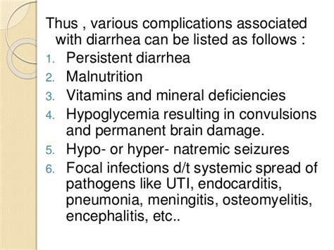 Management and complications of acute diarrhea in children