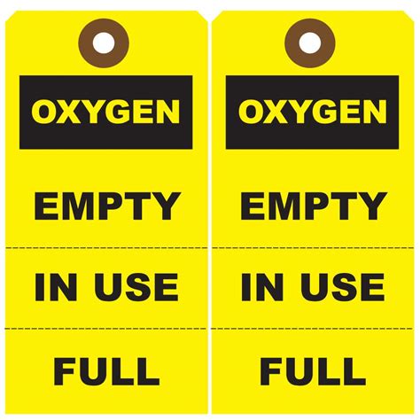 Cylinder Shoulder Label For Class Oxygen: Oxygen, Compressed Warning High Pressure UN 1072 ...