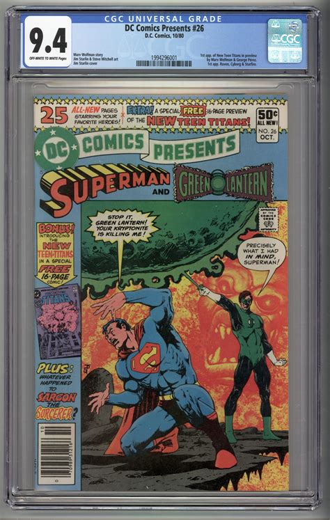 DC Comics Presents #26 CGC 9.4 1st appearance of Raven, Cyborg, and ...