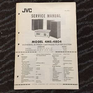 Original JVC Service Manual for JVC Stereo Systems and Radios ~ Select ...