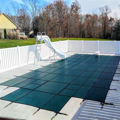 16 x 32 Hydra-Lite Weight Solid Safety Pool Cover with Step