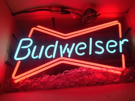 Rare New Old Stock Budweiser Neon Sign | Neon signs, Neon, Budweiser