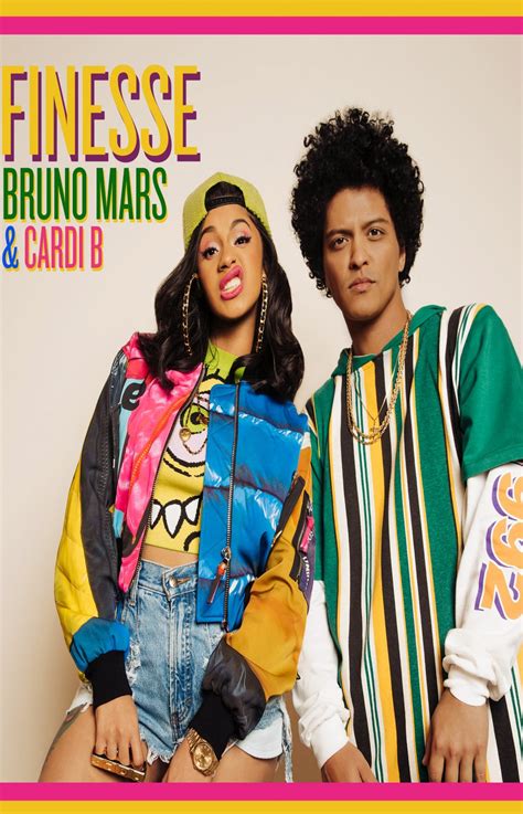 Bruno Mars Finesse Remix Cardi B 18"x28" (45cm/70cm) Poster