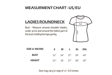 Size Chart - Indigo Clothing