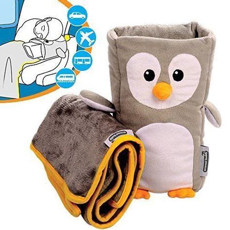 Kids Soft Travel Pillow Blanket Set Long Flight Road Trip Airplane Car ...