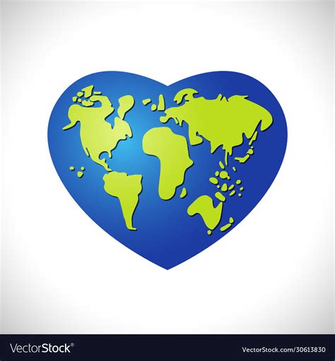 Love earth logo concept Royalty Free Vector Image