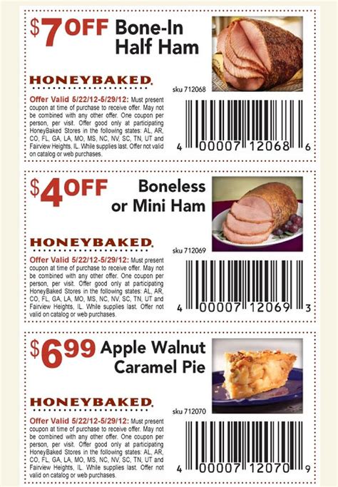 Honey Baked Ham Printable Coupons for Memorial Day - al.com