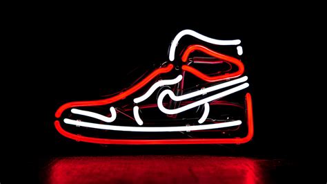 Colorful Nike Neon Shoe Black Background 4K 5K HD Neon Wallpapers | HD ...