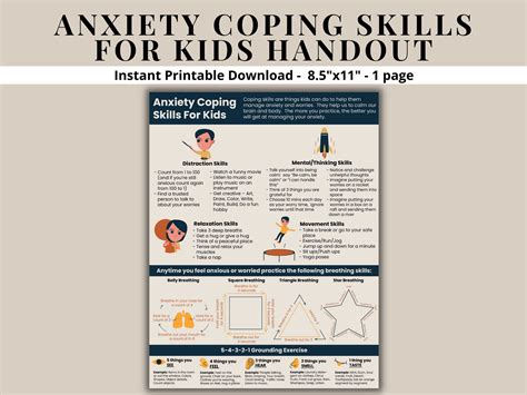 Depression Coping Skills For Kids Printable Poster-Depression Awareness ...