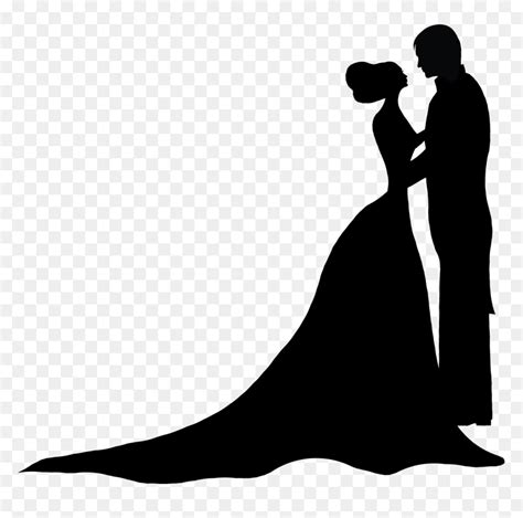 Wedding Couple Silhouette Clip Art