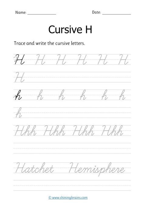 Cursive Letters - Free Cursive Writing Practice Worksheets A to Z