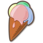 Three ice-cream flavors | Free SVG