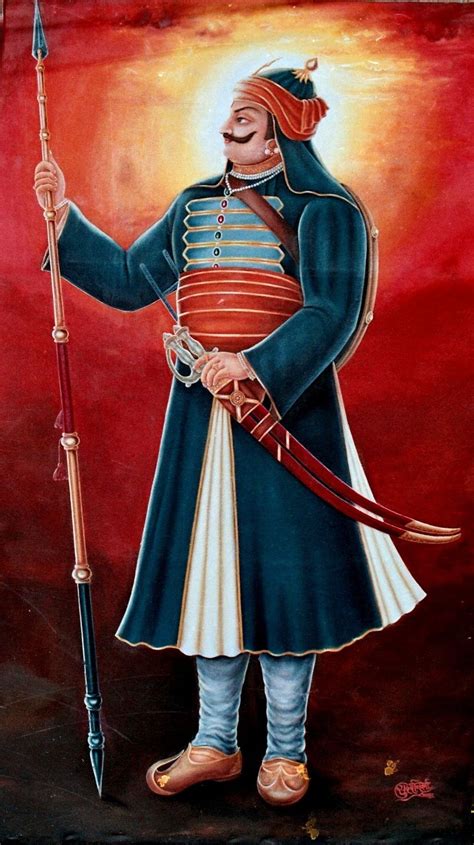 Maharana Pratap Oil Painting, Oil Color Paintings, Framed Oil Painting ...