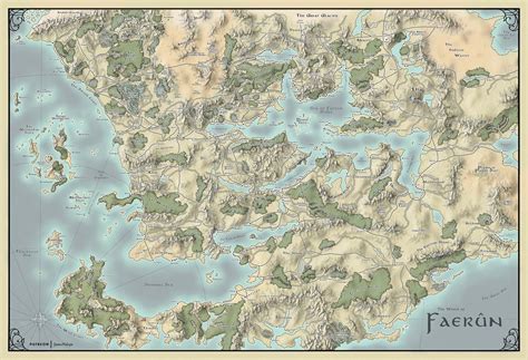 Faerun Map From Forgotten Realms Poster - Etsy | Arte