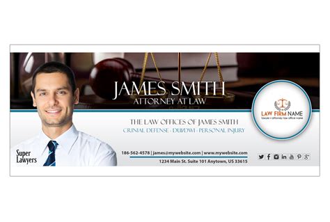 Lawyer Email Signature Template 07 | Law Firm Email Signatures