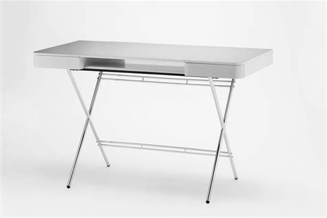 Cosimo Desk with Grey Glossy Lacquered Top & Chrome Frame by Marco Zanuso Jr. for Adentro for ...