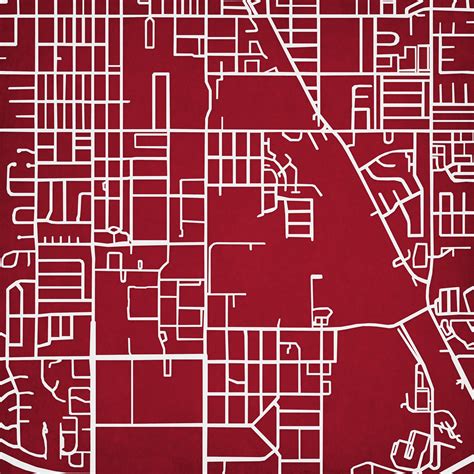 University of Oklahoma Campus Map Art - City Prints