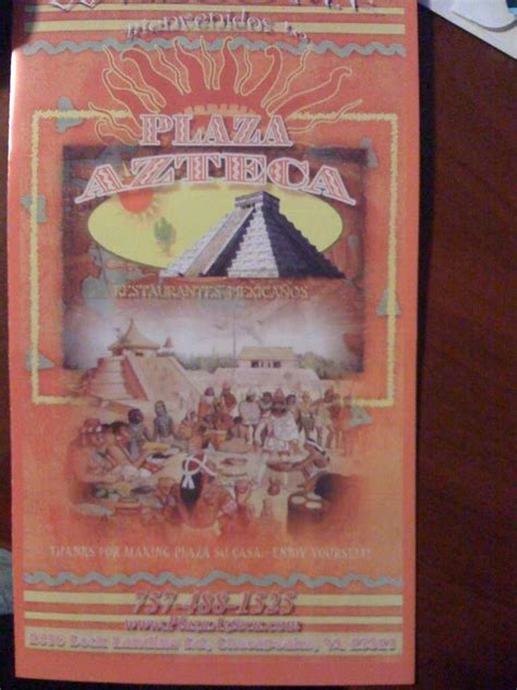 Plaza Azteca Menu, Menu for Plaza Azteca, Western Branch, Hampton Roads - Urbanspoon/Zomato