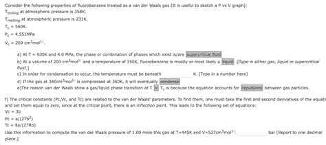 Solved Consider the following properties of fluorobenzene | Chegg.com