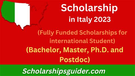 Scholarship in Italy 2023-2024 | Fully Funded